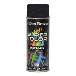 Spray vopsea , Den Braven Super Color Metalic , negru , interior sau exterior , 400 ML