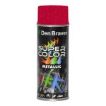 Spray vopsea , Den Braven Super Color Metalic , rosu , interior sau exterior , 400 ML